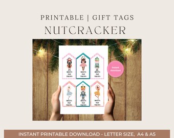 Printable Nutcracker gift tags