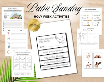 Palm Sunday Easter Activity Packet: Printable Flip Book (Download)
