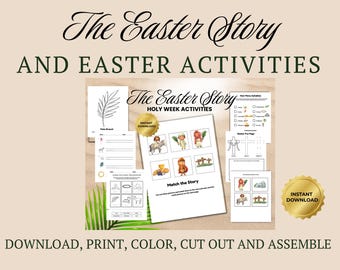 Easter Story Printable Activity Packet: Holy Week (Digital Download)