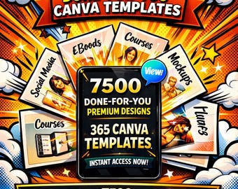 7,500+Digital Products 2026 Planners & Canva Templates Mega Bundle | PLR + MRR | Zilowa