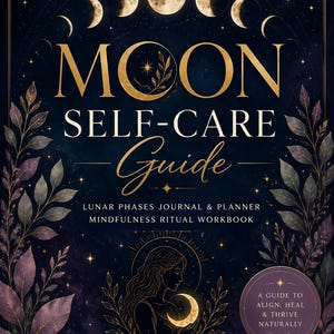 Moon Self-Care Guide, Moon Phase Planner, Lunar Cycle Journal, Mindfulness Workbook, Moon Ritual Guide, Printable PDF Download