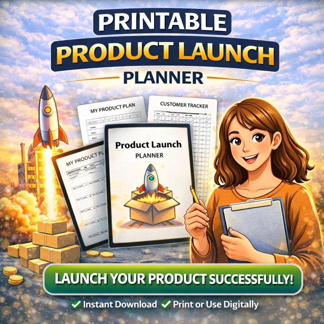 Product Launch Planner Entrepreneur Marketing Toolkit PDF Digital ...