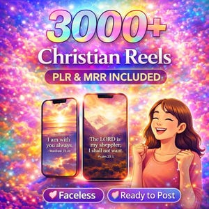 クリスチャンリールズバンドル、すぐに投稿できる聖句ビデオ3000本以上
