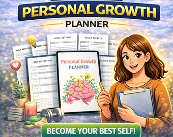 Persoonlijke groeiplanner | Zelfzorgdagboek (afdrukbaar)