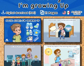 Cuento social “Estoy creciendo” / Pubertad y habilidades de higiene para niños