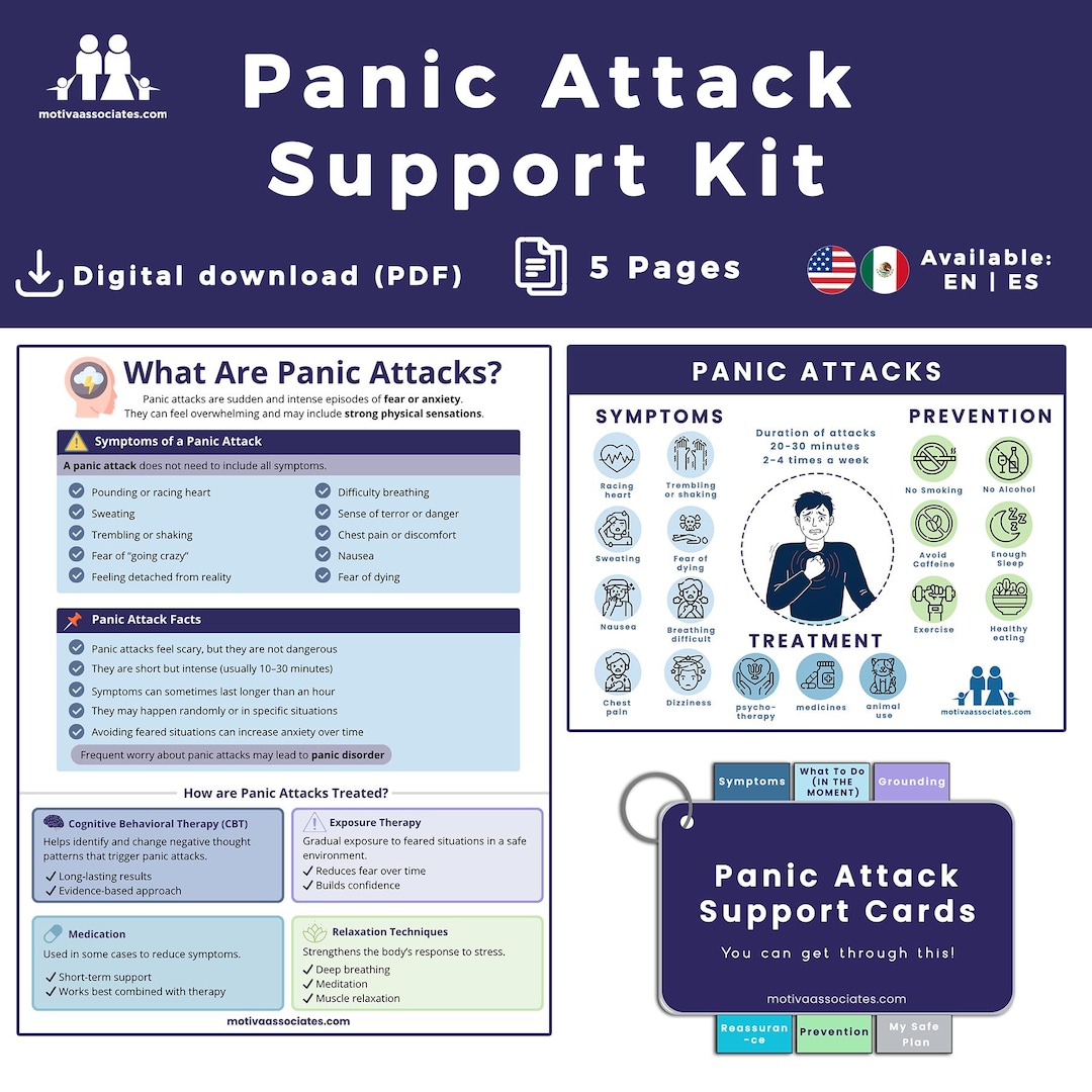 Panic Attack Support Kit | Anxiety Coping Cards for Kids & Teens | Calm ...