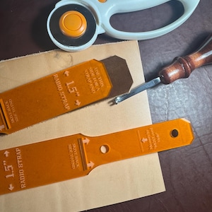 Acrylic Belt Strap End Template: Leather Craft Tool 8-3/16” x 1-1/2”