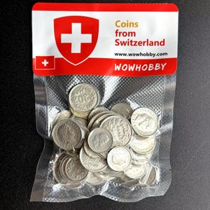 Bag of 50 Coins from Switzerland