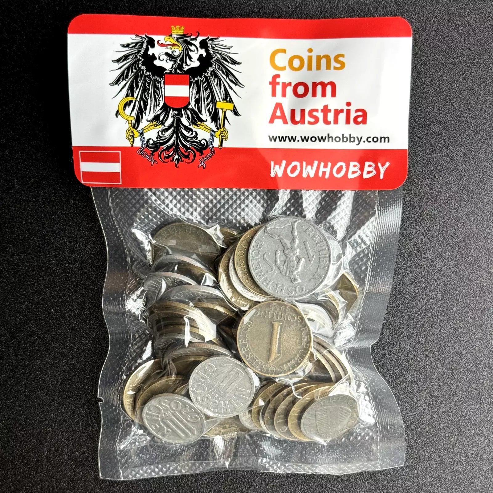 Bag of 65 Coins from Austria