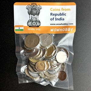 Bag of 40 Coins from India