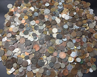 Bulk Lot of Damaged, Cull Foreign Coins and US Tokens