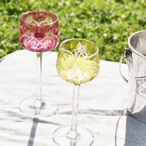 Ruby Red Baccarat Crystal Wine Glass ca 1900
