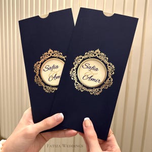 Carte d'invitation mariage bleu