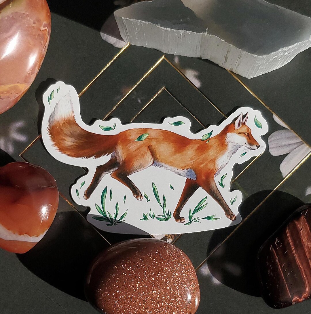 Fox Sticker: 3x2 Inch Glossy Vinyl Die Cut - Etsy