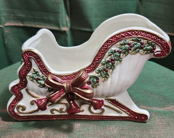 2 Ceramiche セラミック クリスマス サンタ そり トナカイ