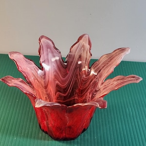 red Murano art glass vase