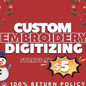 Custom Embroidery Digitizing Service, Logo, Image, File Conversion
