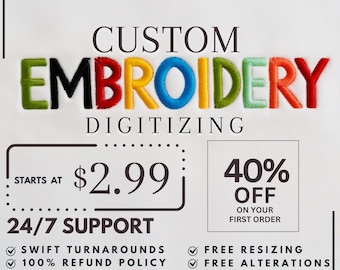 Custom Embroidery Digitizing, Custom Logo Digitizing, Embroidery Digitizing Service, Image Embroidery, Custom Digitize, Embroidery Digitize
