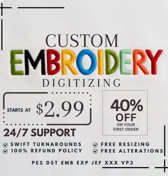 Custom Embroidery Digitizing, Custom Logo Digitizing, Embroidery Digitizing Service, Image Embroidery, Custom Digitize, Embroidery Digitize