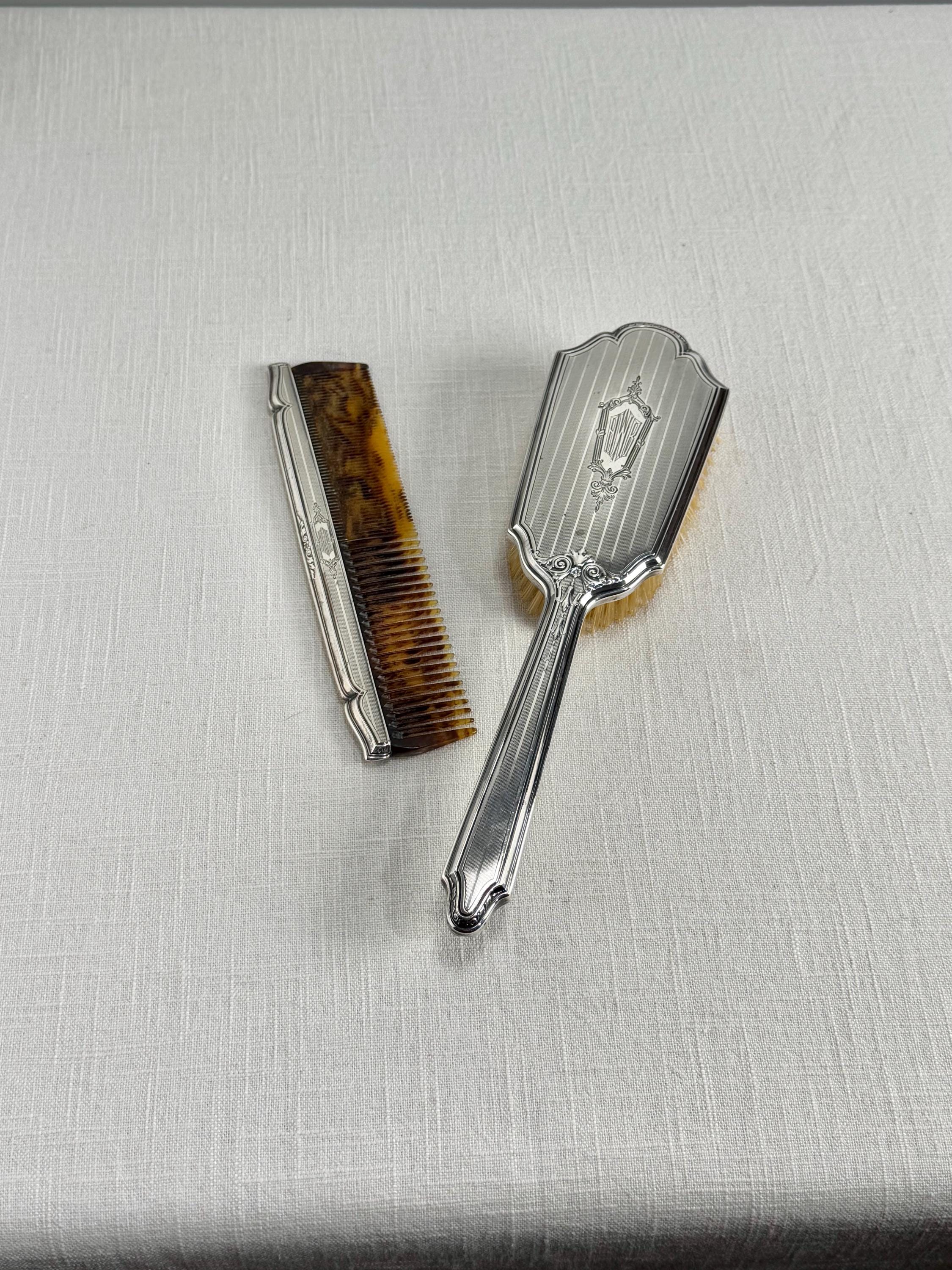 Gorham Sterling & Red Tortoiseshell Pocket Comb Imitation Tortoise Shell Combs | Taylor Old Bond Street  main image 2