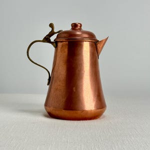 Vintage Copper with Brass handle Coffee Tea Pot