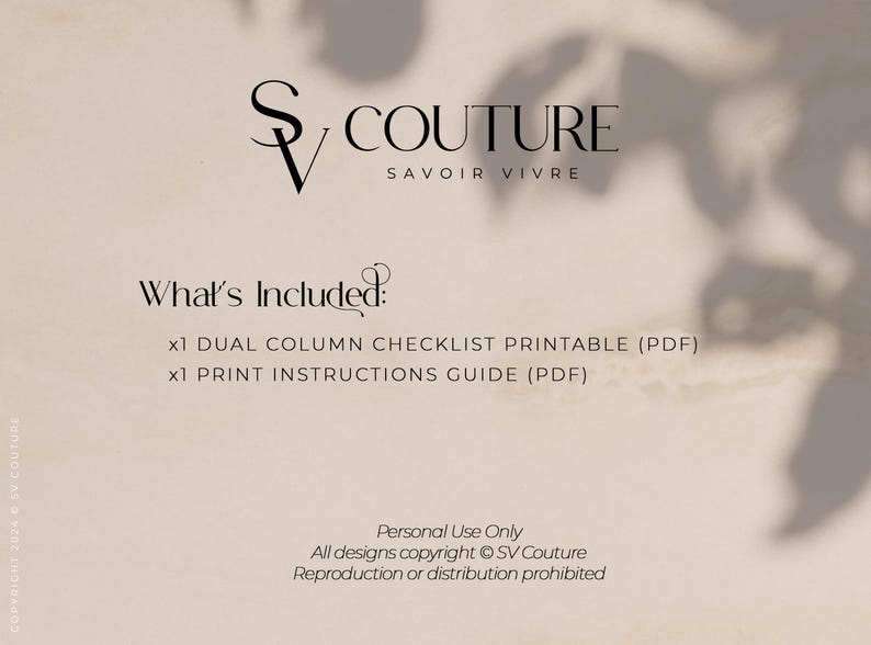 A4 Dual Column Checklist Printable: Luxury To-do List (PDF) - Etsy