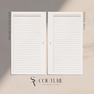 Personal Size Checklist Printable: Minimalist Planner Inserts (PDF)