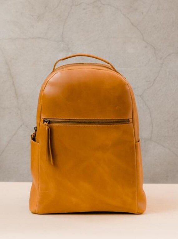 Classic Tan Leather Backpack - Versatile Everyday Bag Backpack in Tan Leather | The Horse main image 3