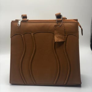 Women Brown Leather Handbag Stylish Everyday Shoulder Bag Classic Design Handmade Sheep Leather Tote Bag for Women Spacious Work TrendyPurse