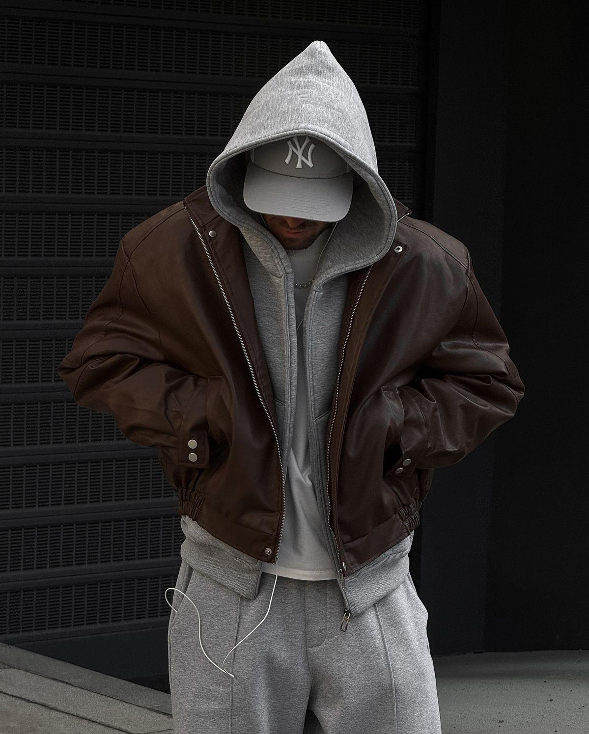 【モーガン蔵人】最終値下げ 90s leather bomber jacket 90s Men's Oversized Retro Dark Brown Leather Bomber Jacket Vintage