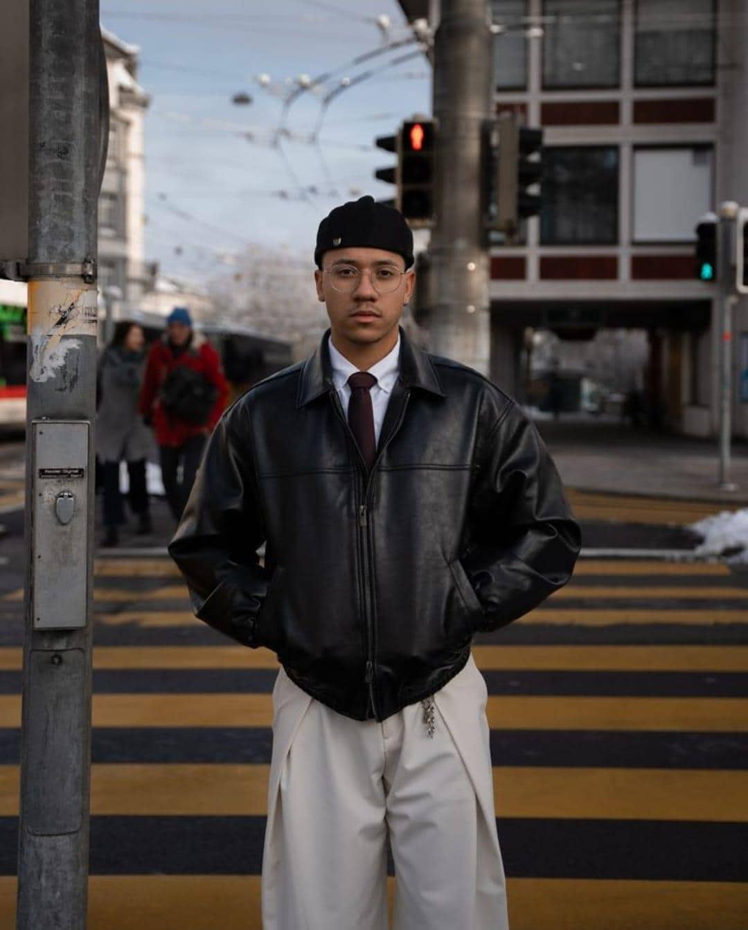 00s【archive】 sheep leather hoodie BLACK Men's Genuine Leather Hoodie Jacket | Shadowforge V1 by Daaran