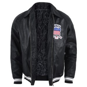 Élégant blouson en cuir souple Avirex, blouson de pilote américain en cuir de vol pour homme, blouson aviateur vintage, coupe et couleurs personnalisées, meilleures idées cadeaux