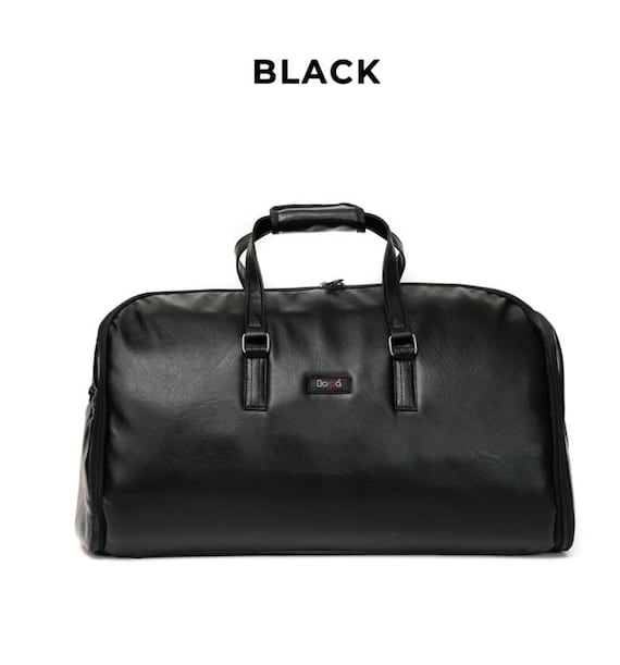 Leather Travel Duffle Bag With Wheels Handmade Rolling Gym Bag