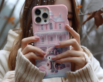 エレガントなピンクの美学 冬のクリスマス iPhone ケース キュートでスタイリッシュな Hello 電話カバー すべての iPhone モデルに対応 女の子へのギフト 彼女 キティ 誕生日