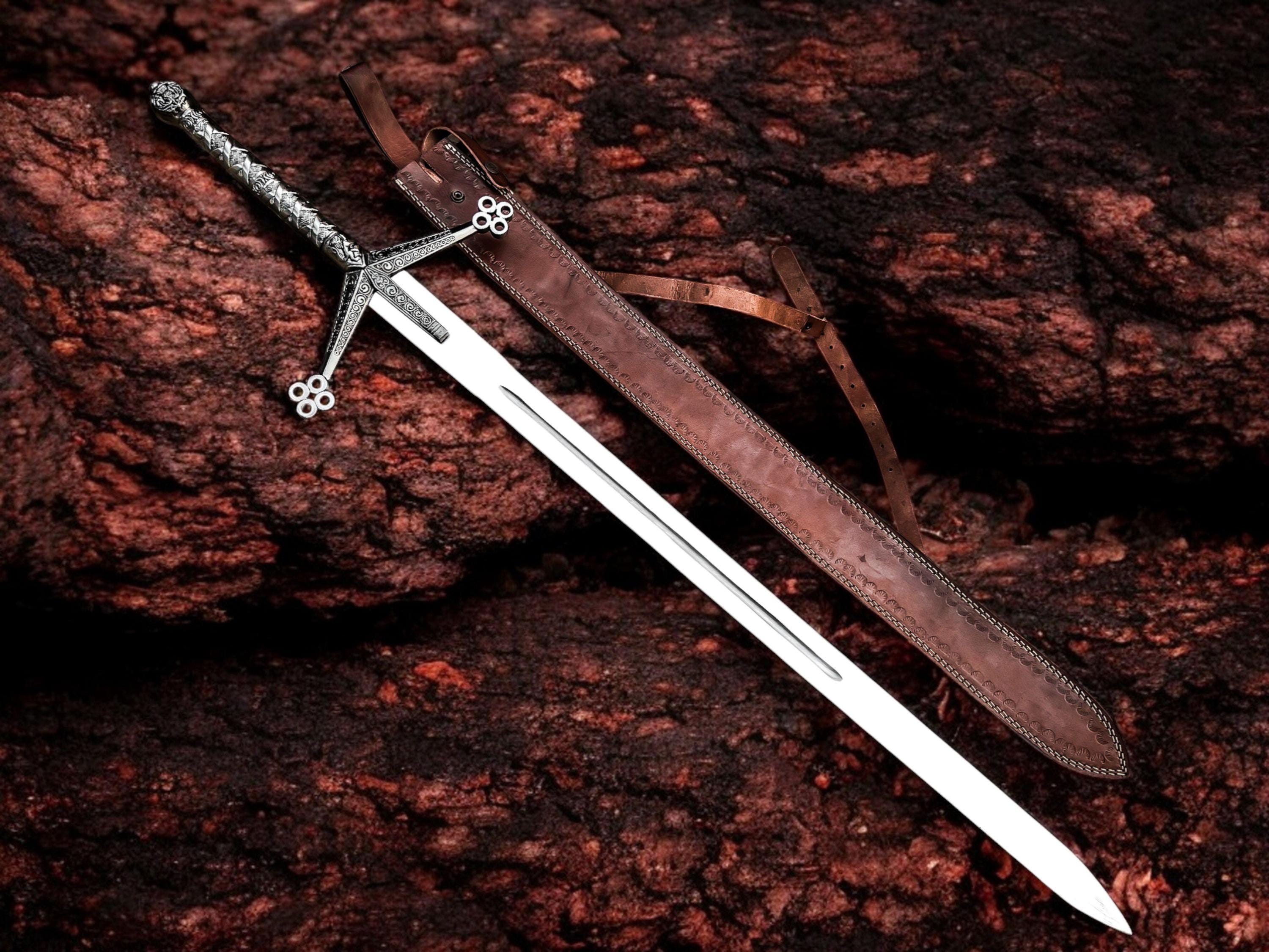 Handmade Scottish Claymore Sword J2 Steel Highland Claymore Black ...