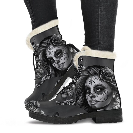 sugar skull boots