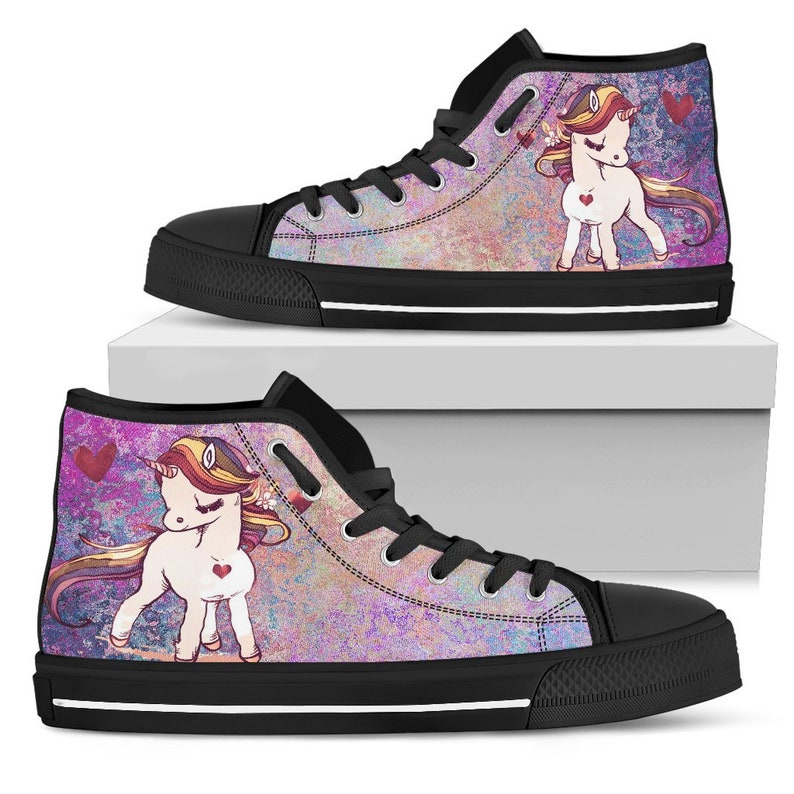 unicorn high top shoes