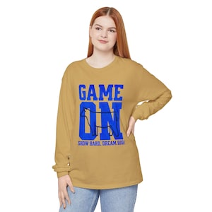 Game On Steer Version  Stock Show Long Sleeve Tee  Perfect for Livestock Shows & Barn Days