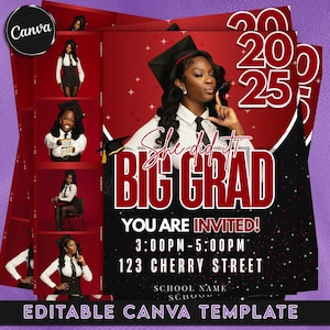 Graduation Flyer | Graduation Invitation Flyer | Class of 2025 | Graduation Party | Graduation Announcement