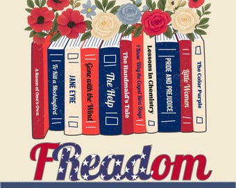 PNG del 4 de julio: Diseño de libros feministas prohibidos, descarga digital