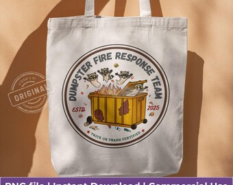 Mapaches fantasma en llamas PNG, diseño de insignia de Halloween (descarga digital)