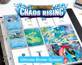Pokemon Chaos Rising Binder Pages Printable | Card Checklist PDF | Master Set | Instant Download