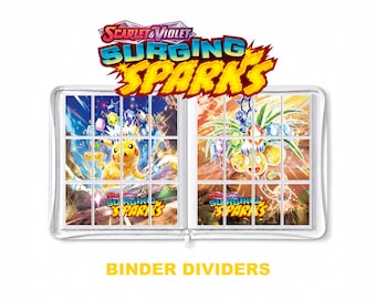 Pokemon Surging Sparks Binder Dividers Printable | Card Divider Tabs PDF | TCG Master Set Binder Organizer Inserts