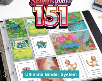 Pokemon 151 Binder Pages Printable | Card Checklist PDF | Master Set | Instant Download