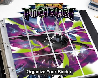 Pokemon Pitch Black Binder Dividers Printable | Card Divider Tabs PDF | Master Set Binder Organizer Inserts | Instant Download