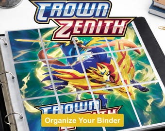 Pokemon Crown Zenith Binder Dividers Printable | Card Divider Tabs PDF | Master Set Binder Organizer Inserts | Instant Download