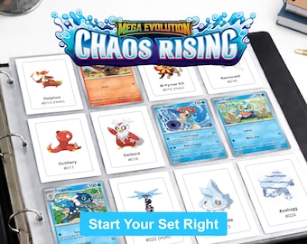 Pokemon Chaos Rising Binder Pages Printable | Card Checklist PDF | Complete Set | Instant Download