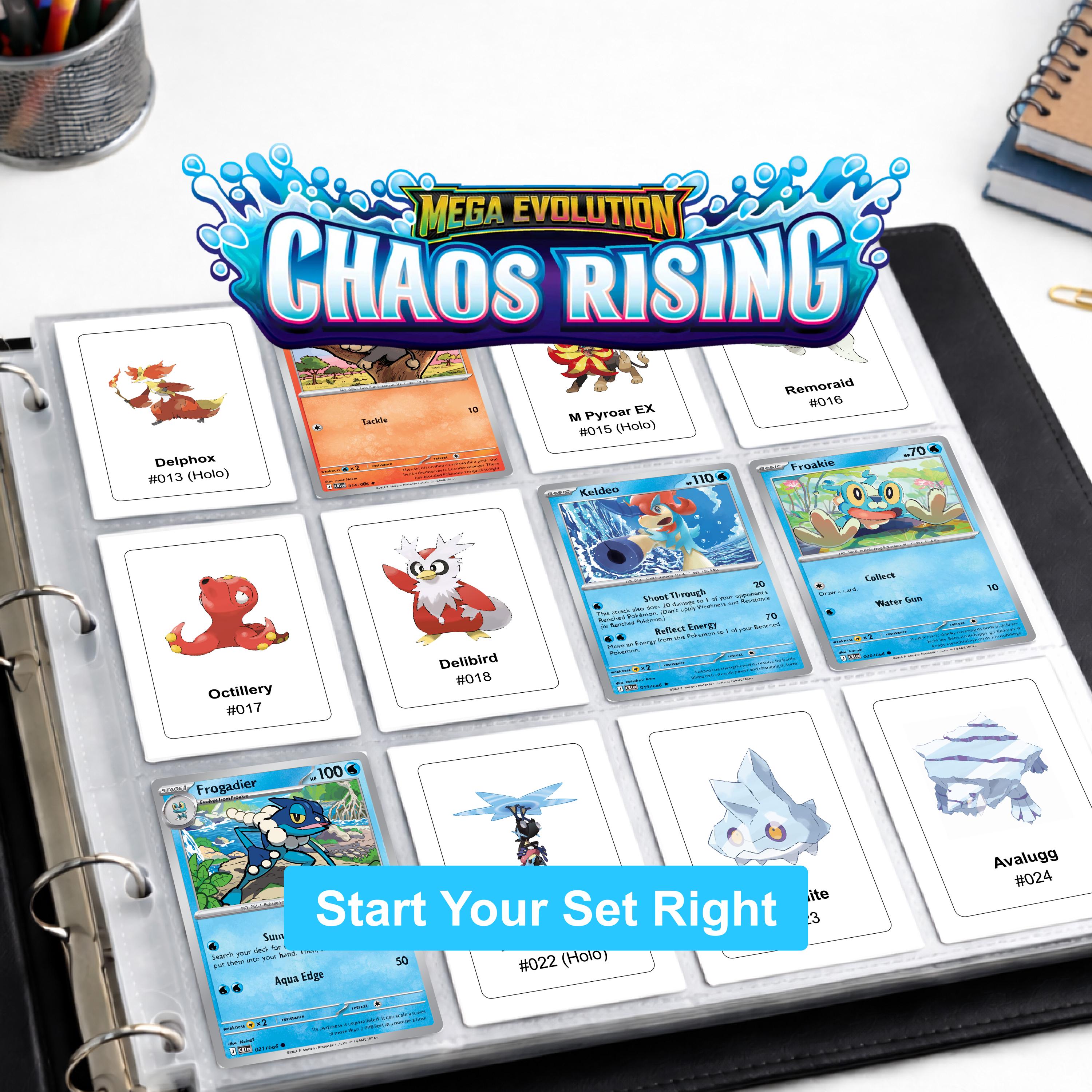 Pokemon Chaos Rising Binder Pages Printable | Card Checklist PDF