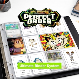 Pokemon Perfect Order Binder Pages Printable | Card Checklist PDF | Master Set | Instant Download