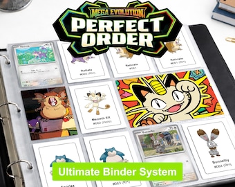 Pokemon Perfect Order Binder Pages Printable | Card Checklist PDF | Master Set | Instant Download